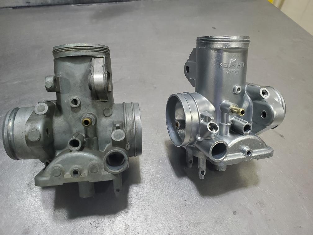 Before and after carburetor Vapor Honing