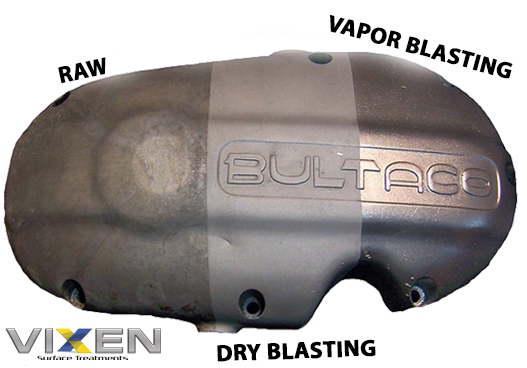 VIXEN Vapor Blasting vs. dry media blasting
