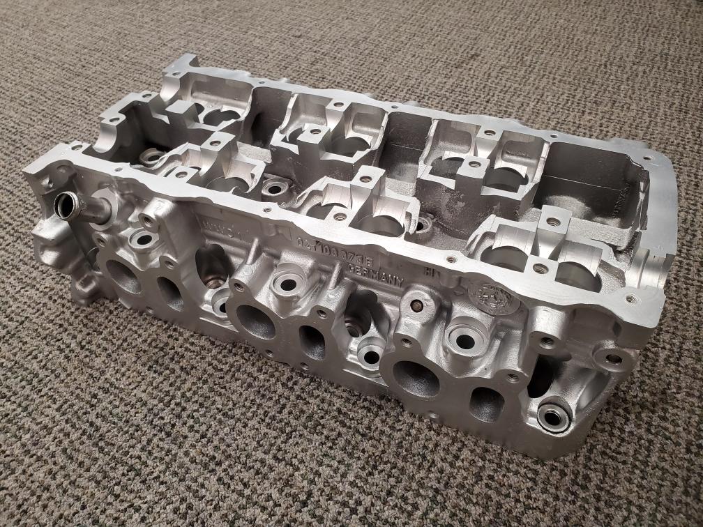 Aluminum cylinder head, after vapor honing